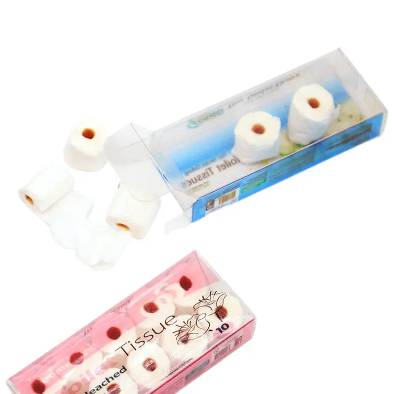 1 Set 1/12 Dollhouse Mini Paper Towel Roll Model Toilet Tissue Decoration Dolls House Bathroom Accessories