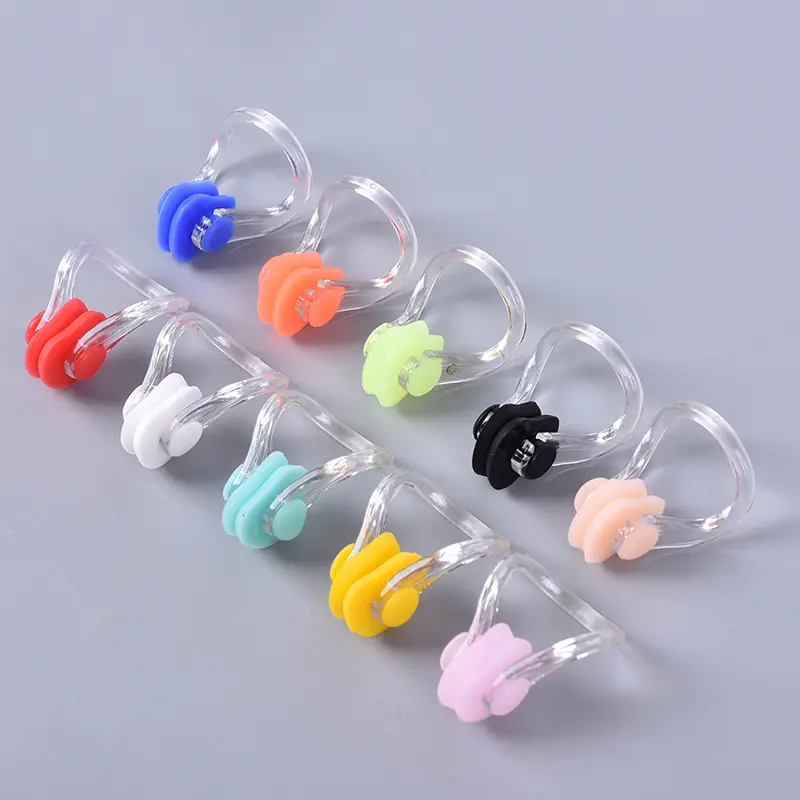 10pcs/lot High Quality Reusable Soft Silicone Swimming Nose Clip Comfortable Diving Surfing Swim Clips For Adults Children