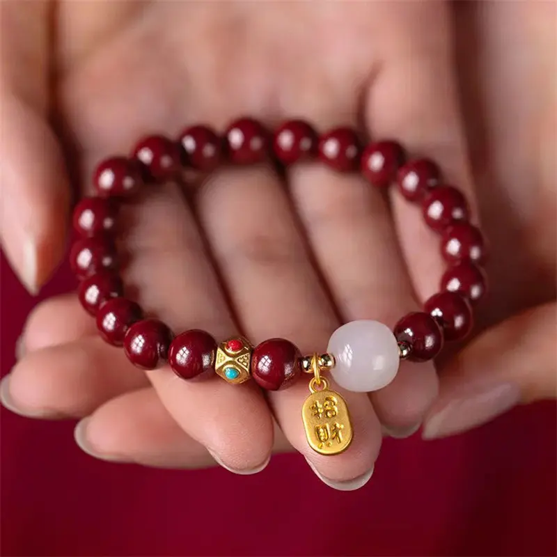 Feng Shui Wealth Bracelets For Woman - Natural Cinnabar Bracelet Protection Bring Luck Prosperity Attract Money