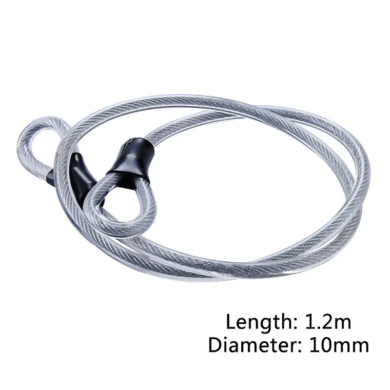 10mm 1.2m Bicycle Lock Wire Cycling Strong Steel Cable Rope Anti-theft