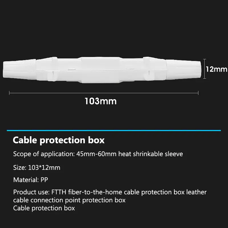 10pcs Fiber Optic Protection Round Box for Drop Cable Optic Fiber Fused