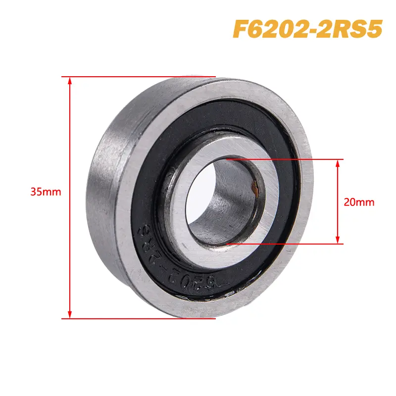 1PC F6202 -2RS  Flange ABEC-1 Miniature Deep Groove Garden Trolley Ball Sealed Wheelbarrow Bearing