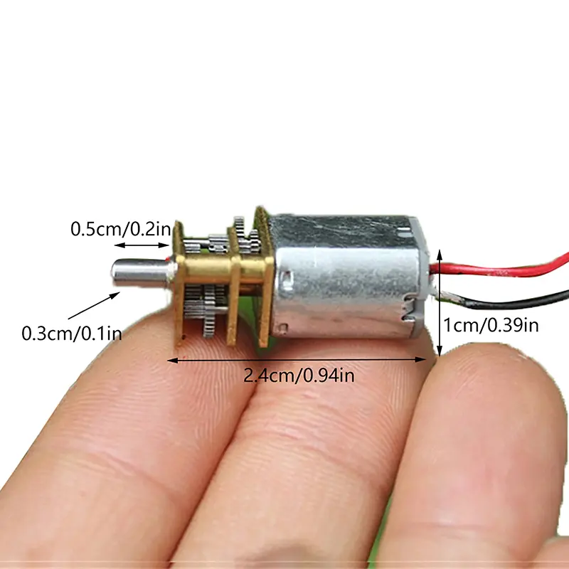 1Pc N20 DC3-6V Electric Micro DC Geared Motor 26-53RPM Metal Motor Gear Adjustable Speed Reversed