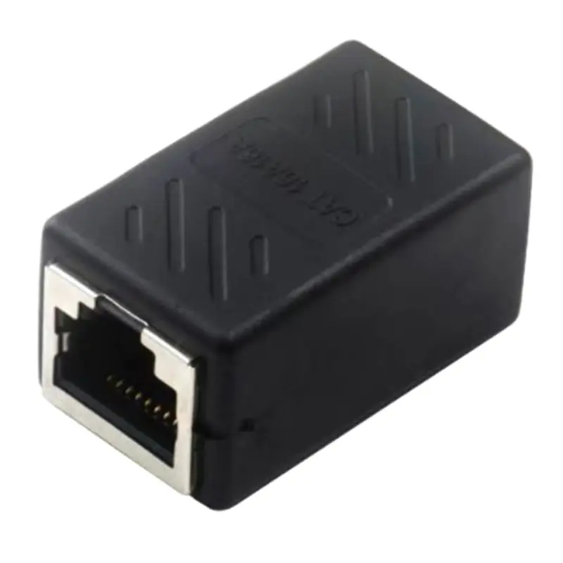 1 Pcs RJ45 Network Female Adapter Black To Connector Coupler Extender RJ 45 Ethernet Cable Extension Converter