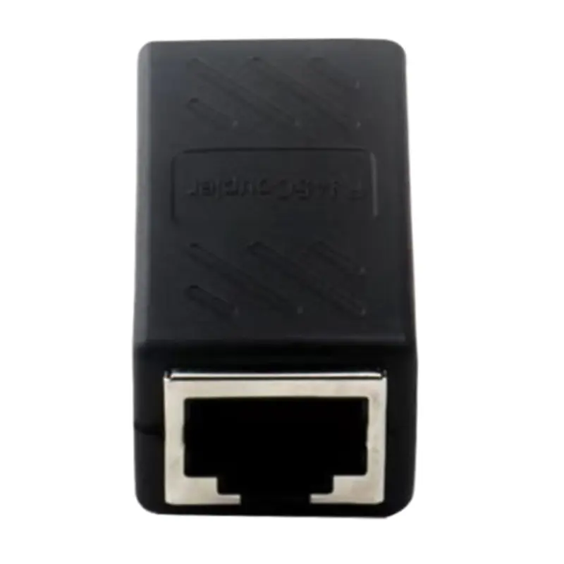 1 Pcs RJ45 Network Female Adapter Black To Connector Coupler Extender RJ 45 Ethernet Cable Extension Converter