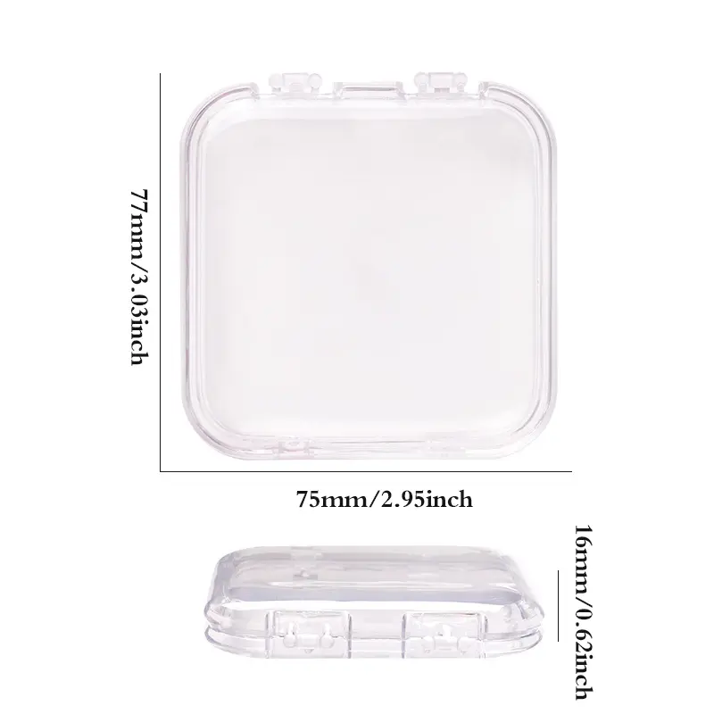 Transparent Nail Art Organizer Plastic Packaging Box Enhancement Storage Jewelry Necklace Display Gift