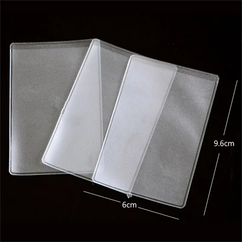 10Pcs PVC White Frosted ID Card Holder Waterproof Bank Bus Protective Case Promotional Gifts Wholesale