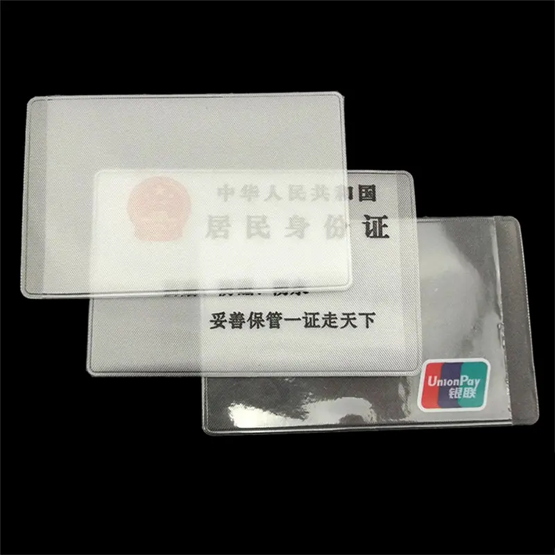 10Pcs PVC White Frosted ID Card Holder Waterproof Bank Bus Protective Case Promotional Gifts Wholesale