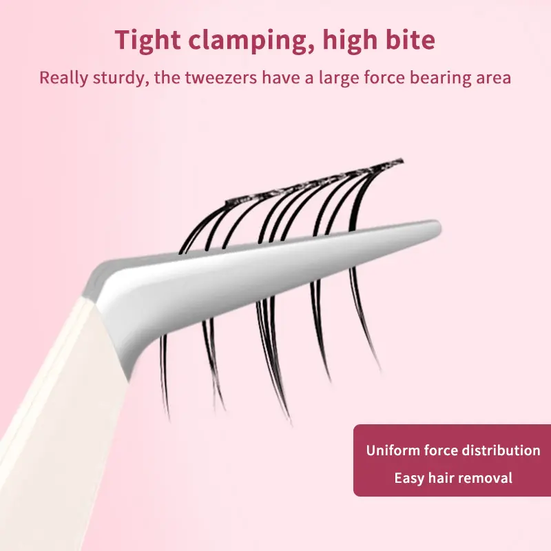 Stainless Steel Eyelash Extension Tweezers Stainless Steel 3D Accurate Clip Eyelashes Tweezers Lash Extensions Tool Makeup Tool