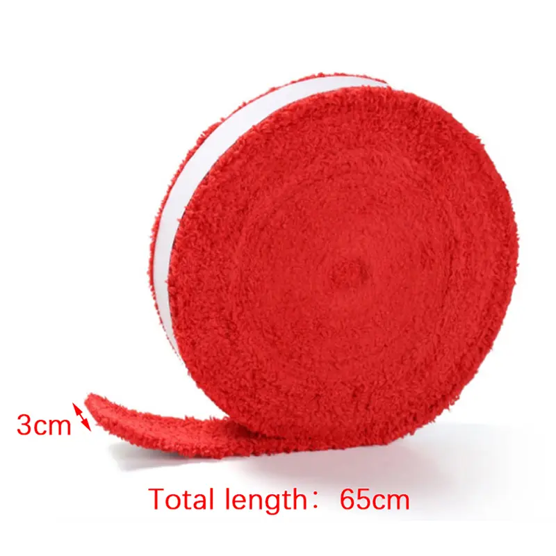 1 Roll 65*3*0.4cm Anti-slip Thickened Towel Gel Microfiber Badminton Racket Overgrip Sweatband