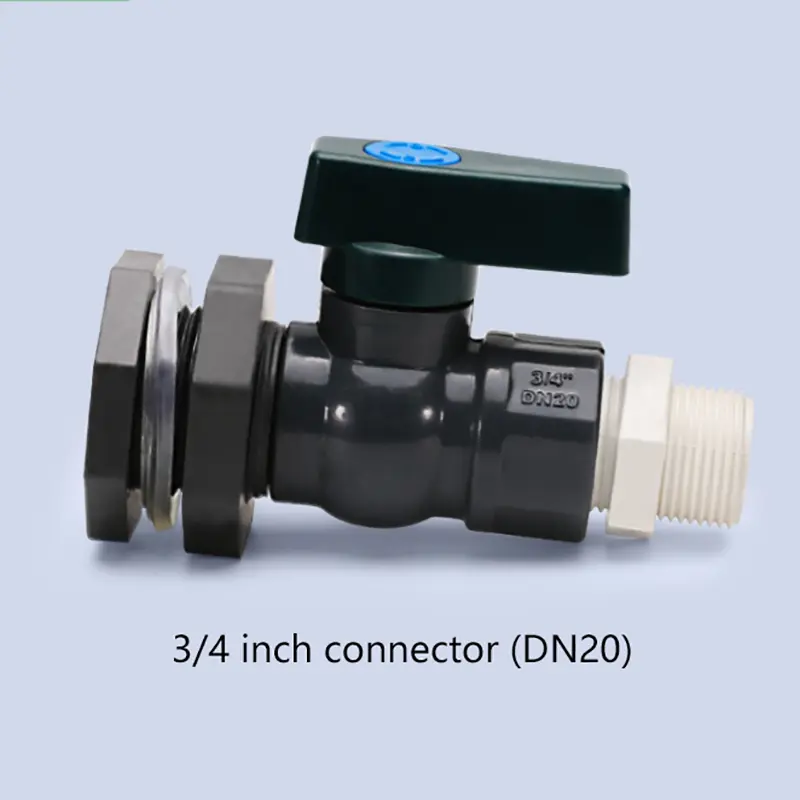 PVC Rain Barrel Diverter Kit 3/4 Inch Rain Barrel Valve Rain Barrel Spigot Kit With Bulkhead Fitting Adapter