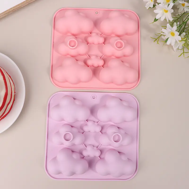 1Pc 8 Cavities Cartoon Cloud Silicone Mold DIY Candle Resin Plaster Making Set Chocolate Biscuit Cake Ice Mould Baking Tool