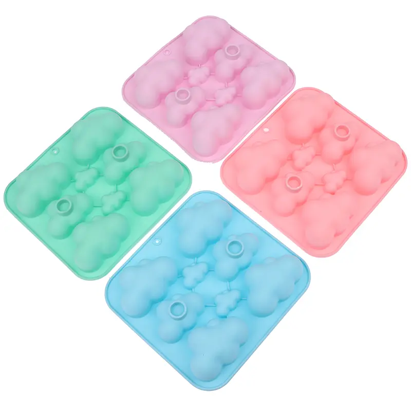 1Pc 8 Cavities Cartoon Cloud Silicone Mold DIY Candle Resin Plaster Making Set Chocolate Biscuit Cake Ice Mould Baking Tool