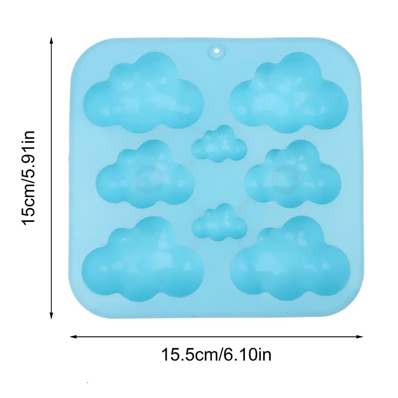 1Pc 8 Cavities Cartoon Cloud Silicone Mold DIY Candle Resin Plaster Making Set Chocolate Biscuit Cake Ice Mould Baking Tool