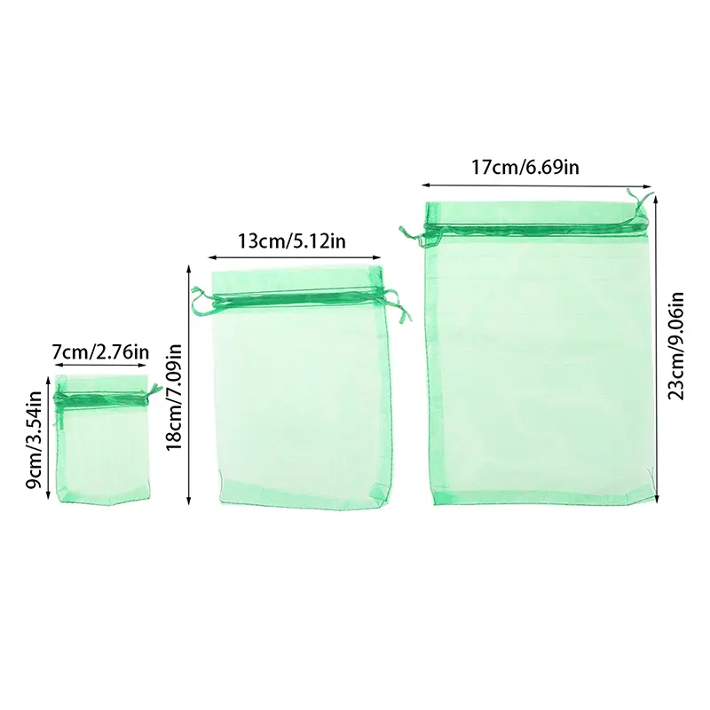 20Pcs Garden Mesh Fruit Bag Strawberry Grapes Fruit Grow Bags Breathable Netting Mesh Vegetable Plant Protection Bags