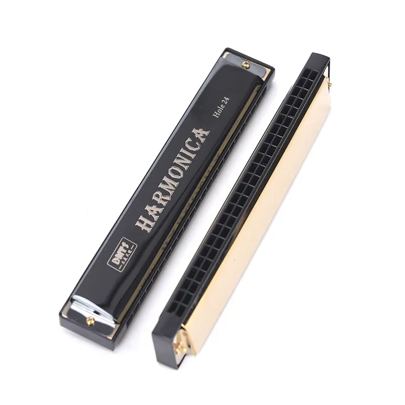 1pc Professional 24 Hole Harmonica Mouth Metal Organ for Beginners Musical Instruments  Harp Harmonium Blues