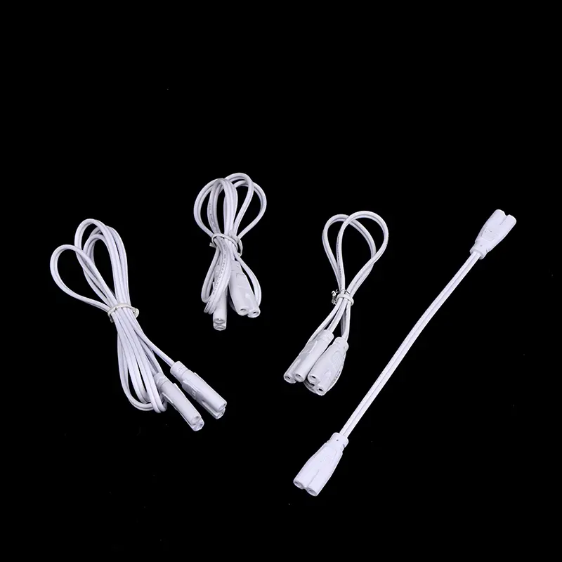 LED Tube Lamp's Connected Cord Flexiable Connecting Cable T4 T5 T8 Fluorescent Light Connector 20cm 50cm 80cm 100cm Length