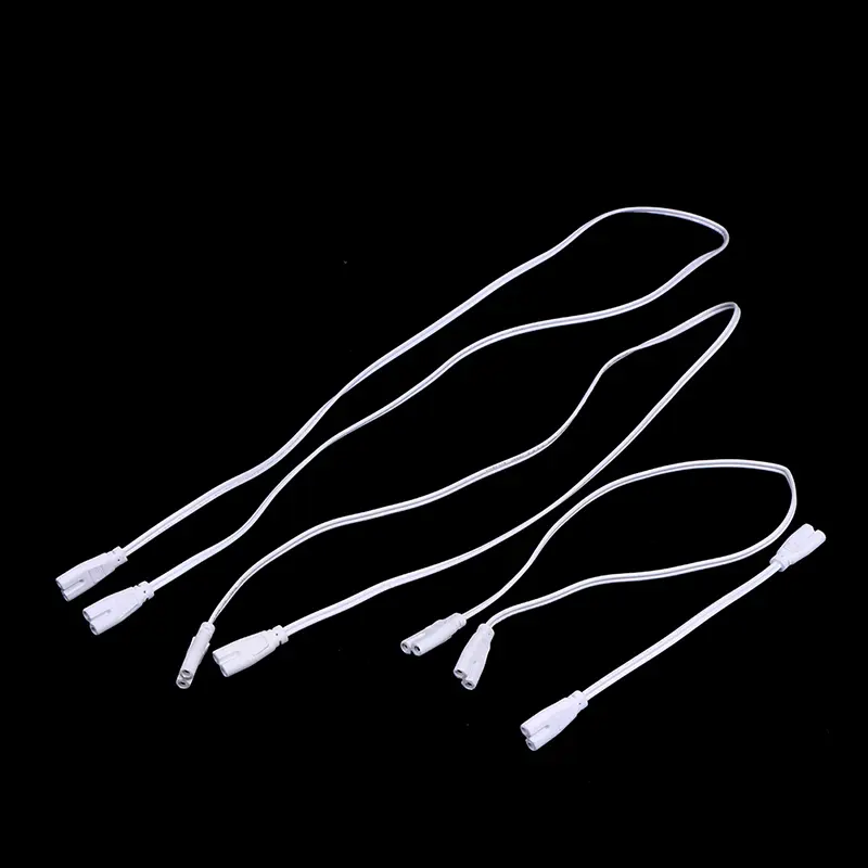 LED Tube Lamp's Connected Cord Flexiable Connecting Cable T4 T5 T8 Fluorescent Light Connector 20cm 50cm 80cm 100cm Length