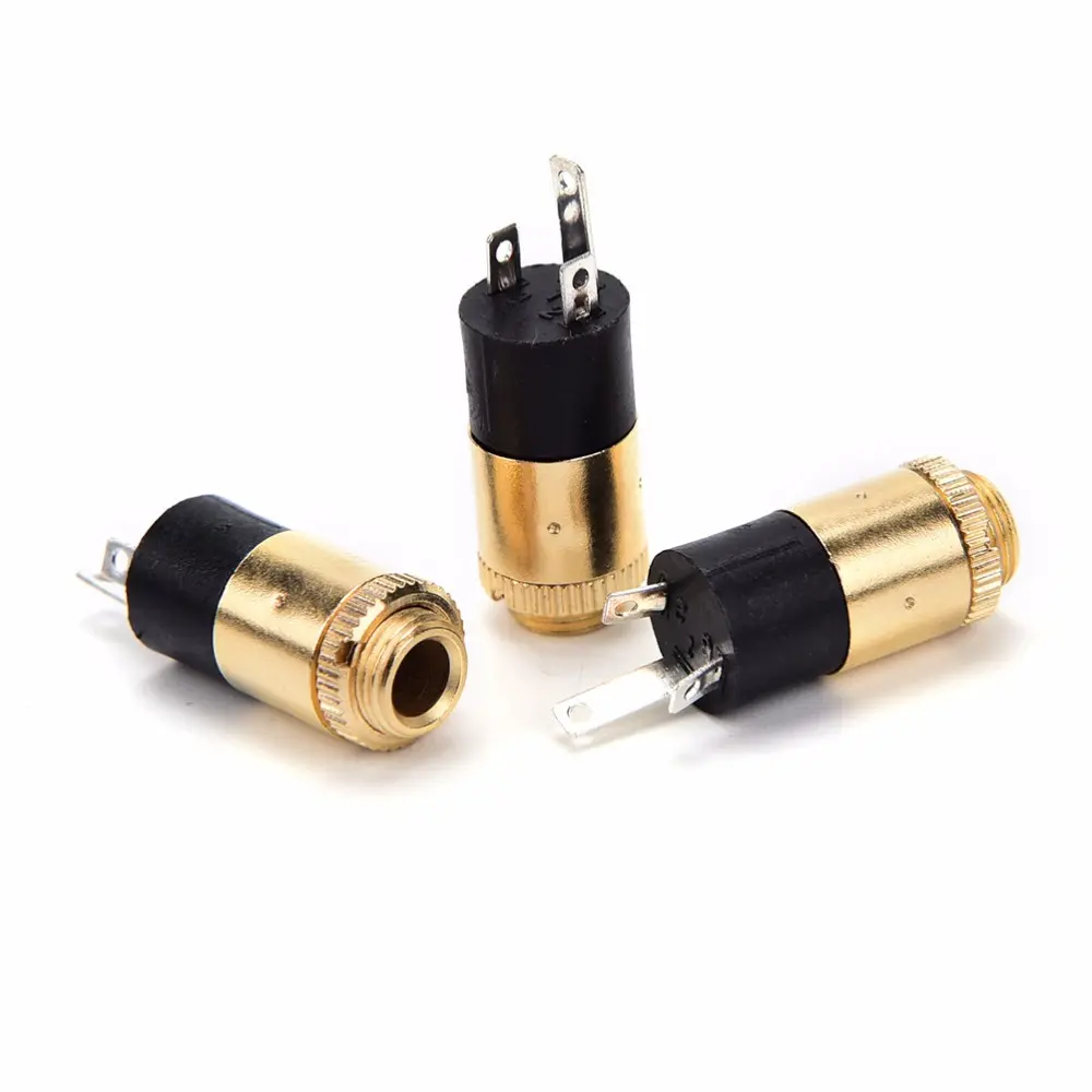 5pcs 3.5MM PJ-392 Stereo Female Socket Jack with Screw 3.5 Audio Video Headphone Connector PJ392 GOLD PLATED