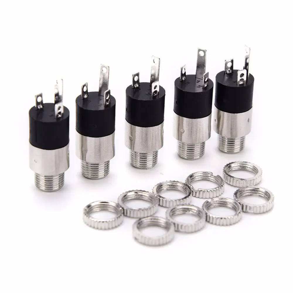 5pcs 3.5MM PJ-392 Stereo Female Socket Jack with Screw 3.5 Audio Video Headphone Connector PJ392 GOLD PLATED