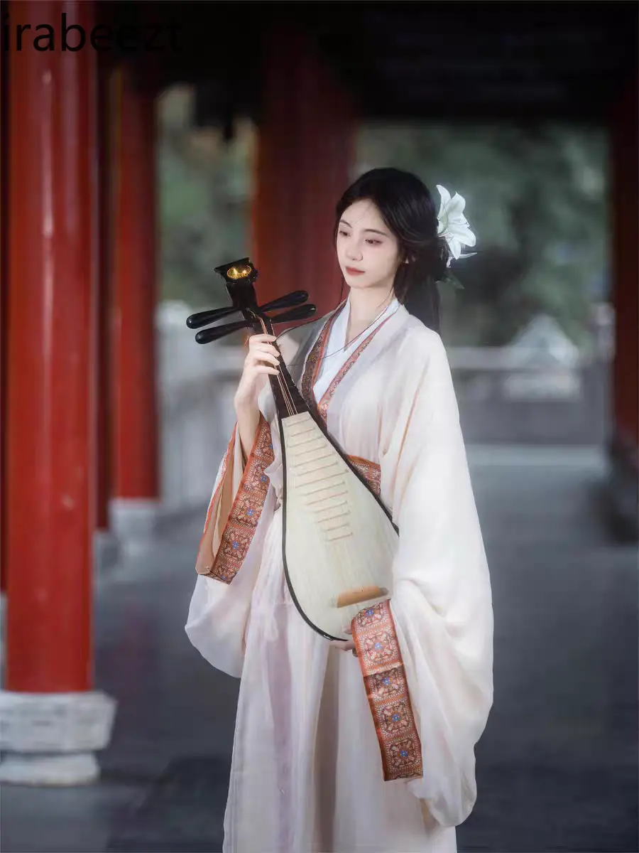 New Hanfu Robe Straight Restoration of The Traditional Wei Jin Dynasty Southern and Northern Dynasties Court Ancient Clothing