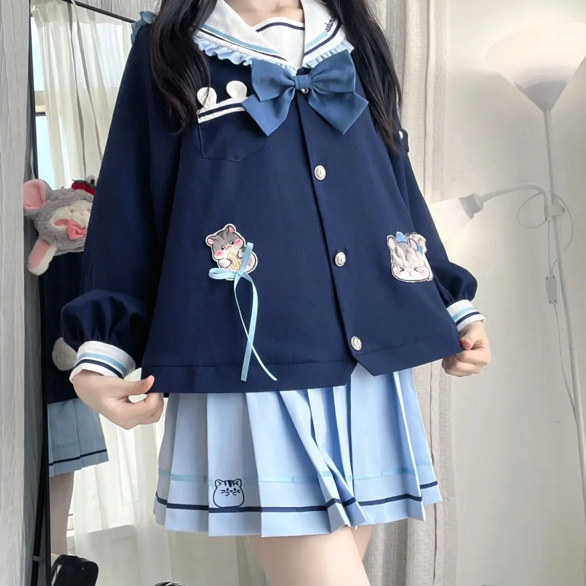 Blazer Mujer De Moda 2025 Spring and Summer Blouse and Skirt Women 2 Pieces Set Casual Conjunto Twede Feminino