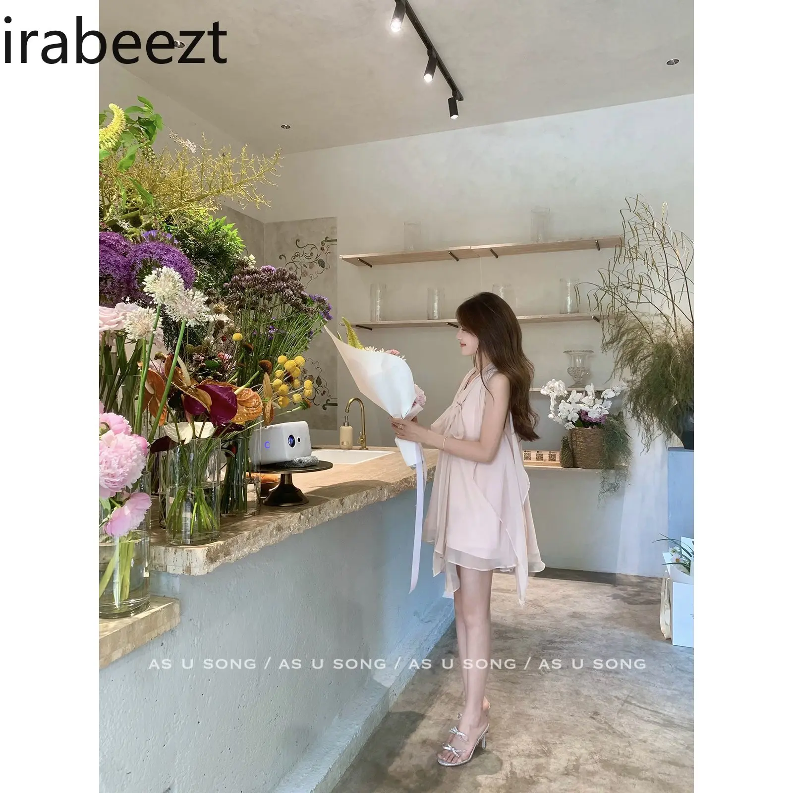 Clear and Hazy Feeling Multiple Ways To Wear Ribbon Top and Shorts Two-piece Set Conjuntos De Falda Festival Outfit