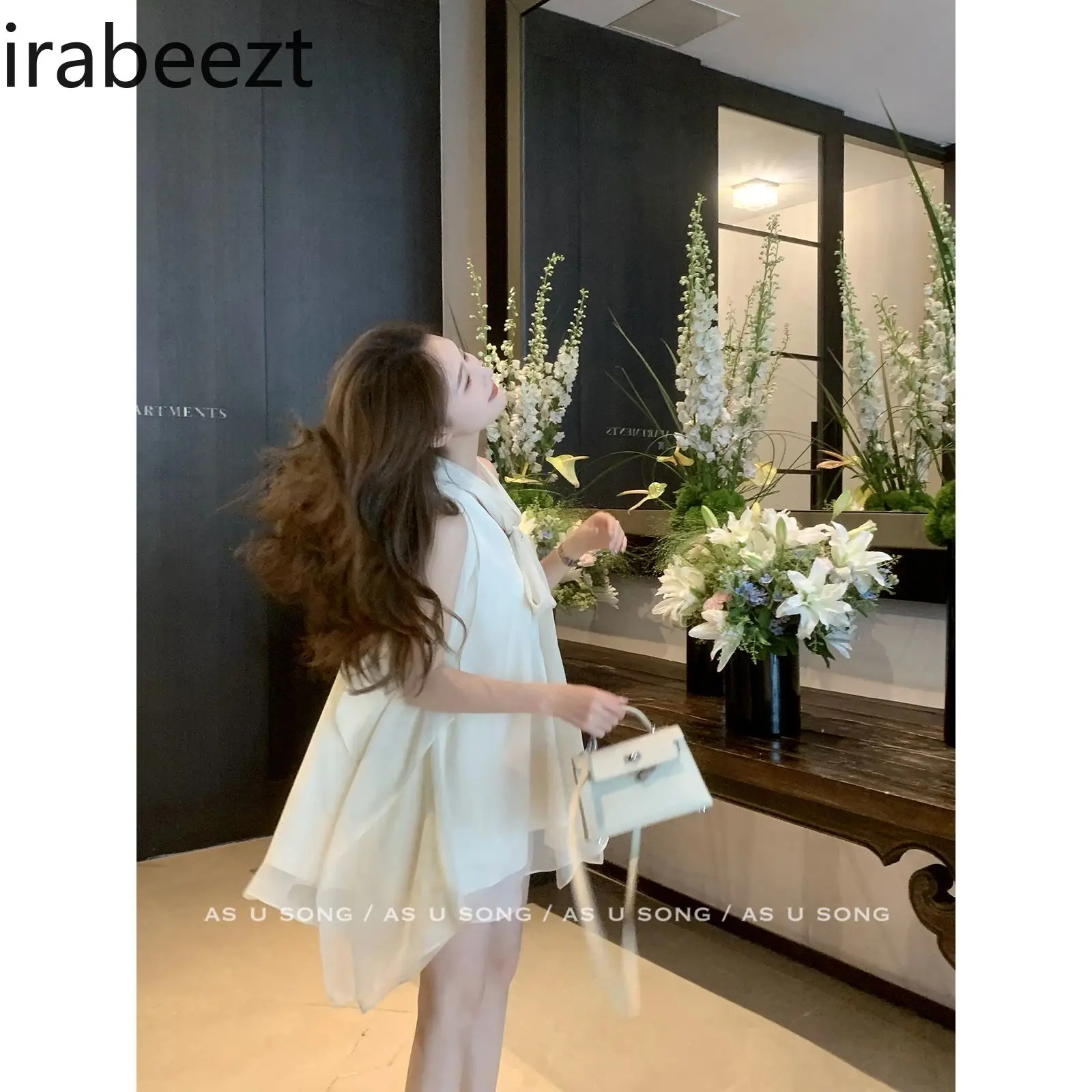 Clear and Hazy Feeling Multiple Ways To Wear Ribbon Top and Shorts Two-piece Set Conjuntos De Falda Festival Outfit