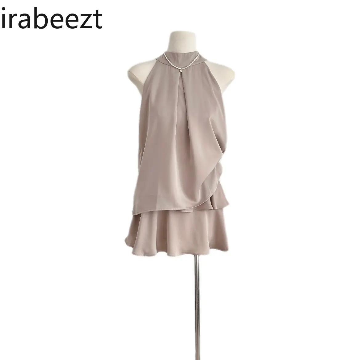 Inspiration Muse Goddess Filter High-grade Satin Top Ruffled Skirt Two-piece Set 2025 Summer New Blazer Femenino