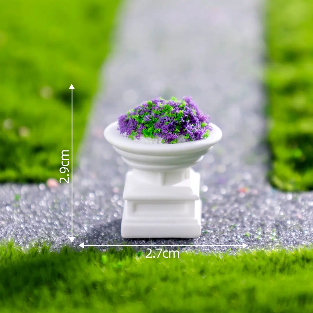 Simulation Flower Pot Plants Micro Landscape Figurine Miniature Mini Ornaments DIY Home Desktop Decorations Resin Crafts Gifts