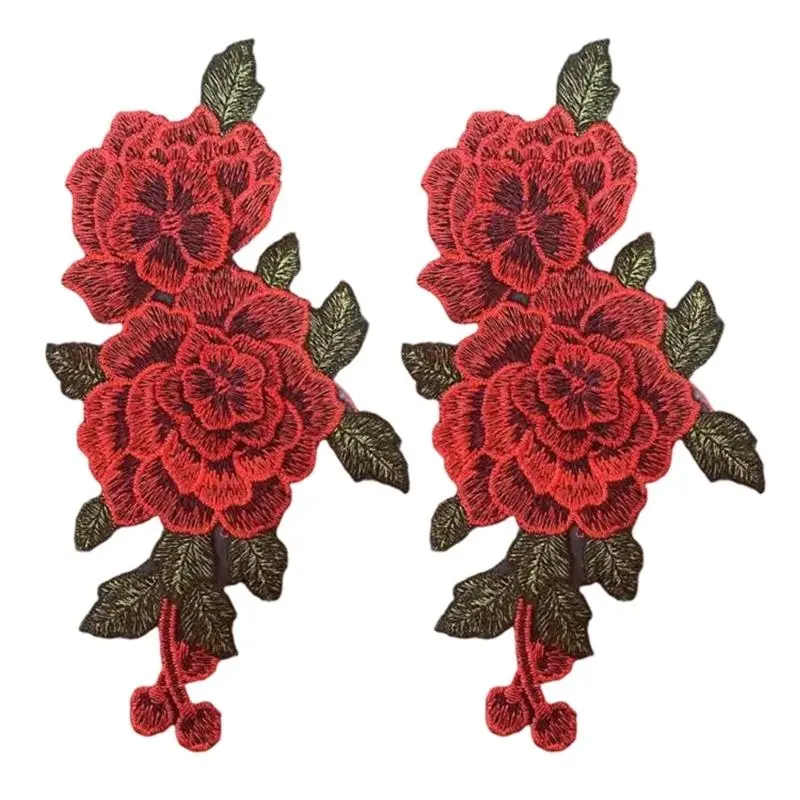 39BB Eye-Catching Flowers Applique Oversized Sewing on Patches for Wedding Dress