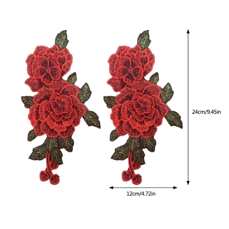 39BB Eye-Catching Flowers Applique Oversized Sewing on Patches for Wedding Dress