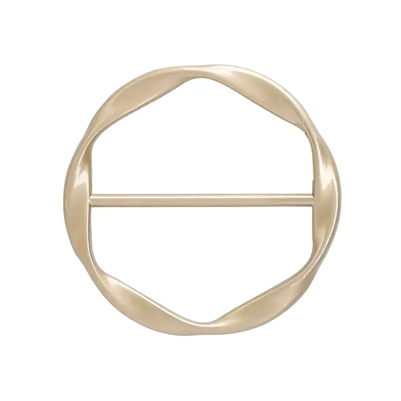 652F Fashion Alloy Metal Round Circle Scarf Ring Clips Scarves Clip Buckle Clasp Decor for Women Clothing Neckerchief Shawl