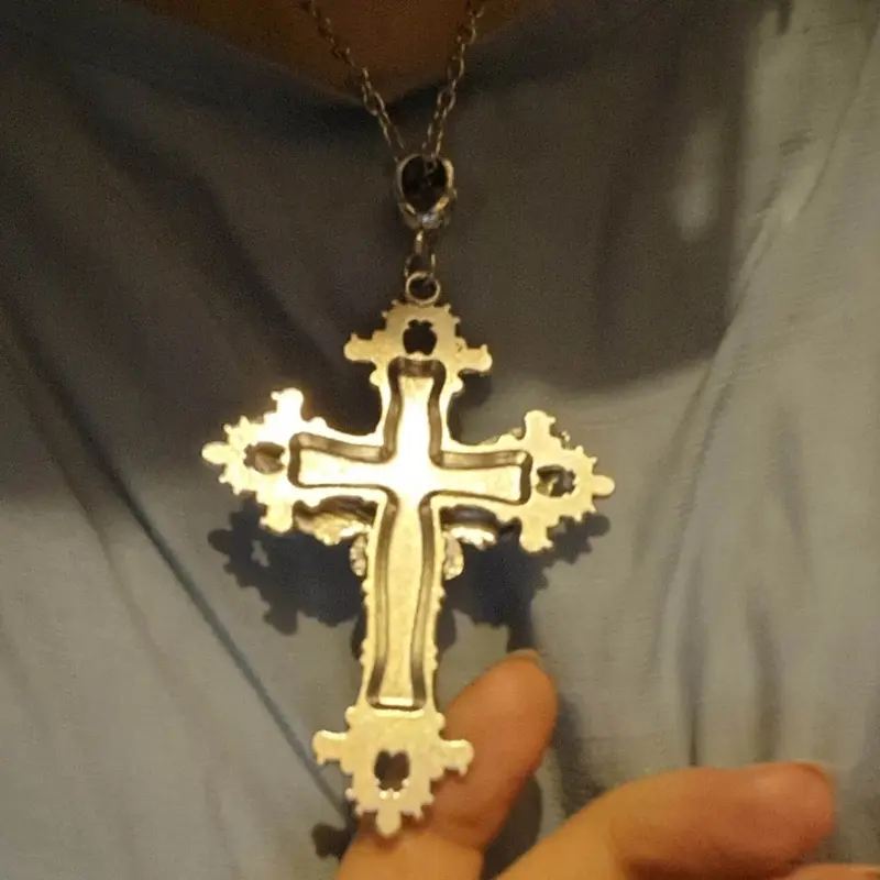 652F Cross Pendant Necklace Cross Choker Gothic Cross Necklaces Pendant Choker Party Accessories Perfect Gift for Women Girls