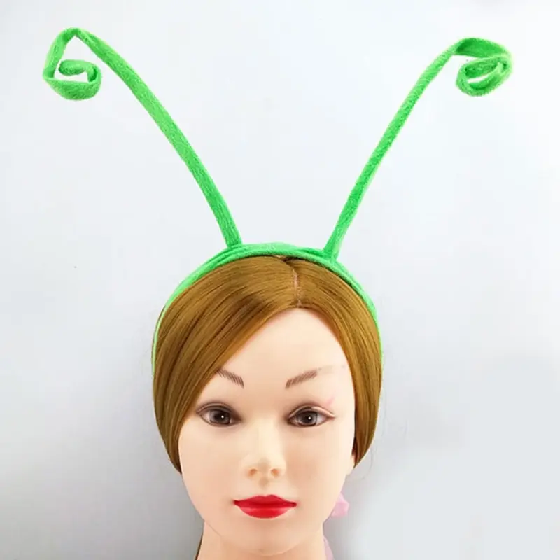 652F Velvet Bugs Headband Halloween Ant Headband Butterfly Antenna Headband Funny Butterfly HeadBand Halloween Party Costume