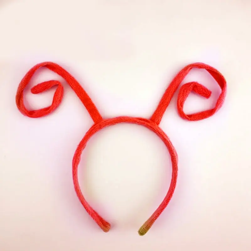 652F Velvet Bugs Headband Halloween Ant Headband Butterfly Antenna Headband Funny Butterfly HeadBand Halloween Party Costume