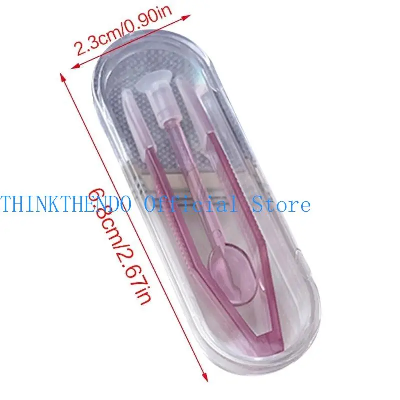 652F Multifunction Scoops Tweezer Set Safe Contact Lens Insertion Portable Decorative Organizationer Multipurpose Tool Supply