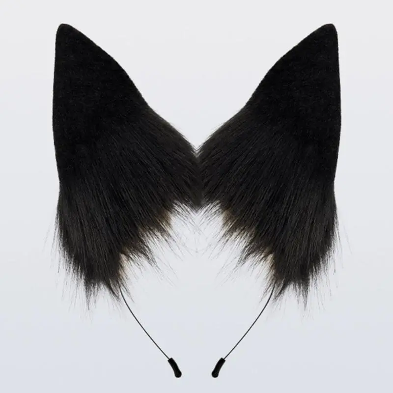 652F Anime Headband Cosplay Props Puppy Hair Hoop Furry Puppy Hair Styling for Con Headband Puppy Animal Carnivals