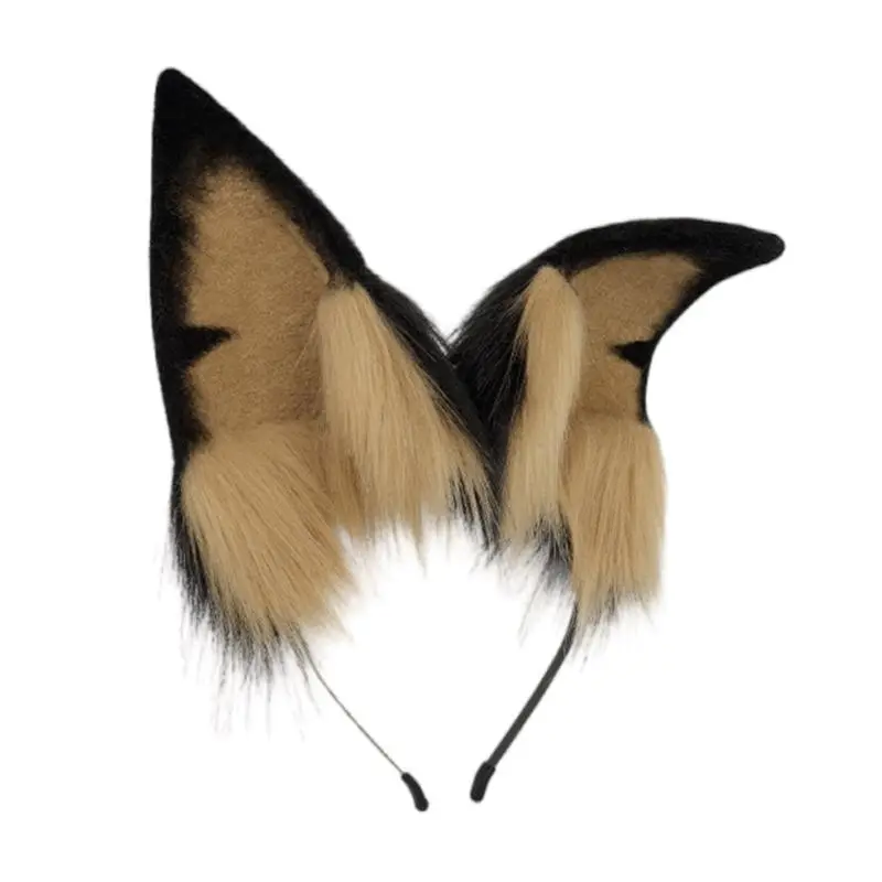 652F Anime Headband Cosplay Props Puppy Hair Hoop Furry Puppy Hair Styling for Con Headband Puppy Animal Carnivals