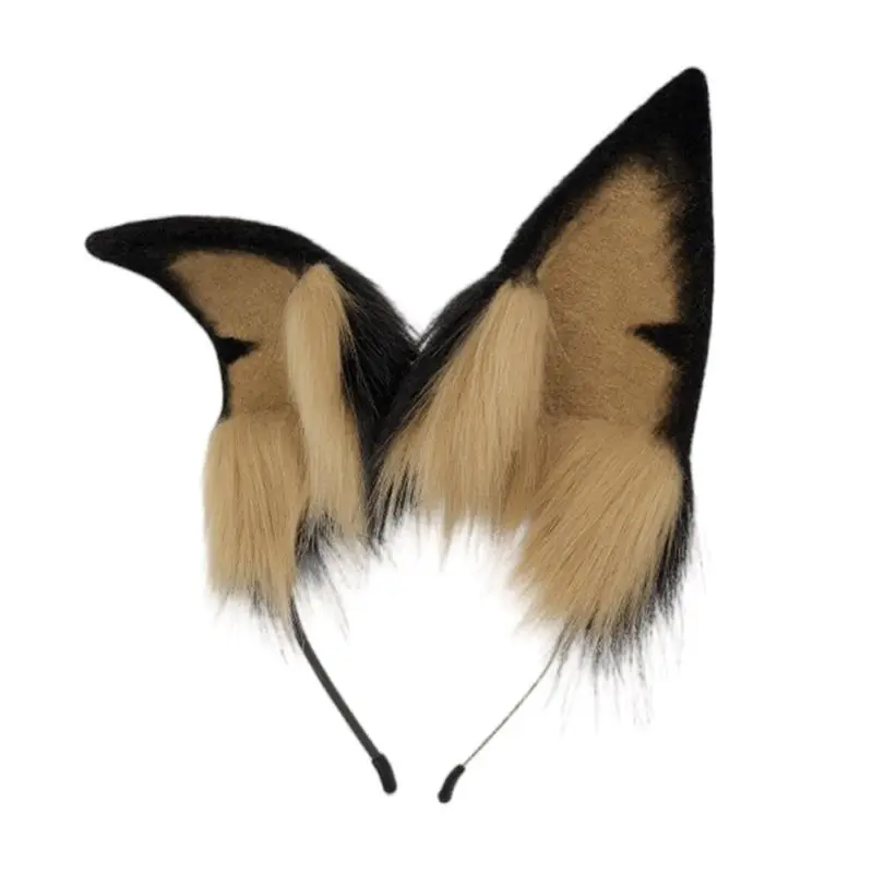 652F Anime Headband Cosplay Props Puppy Hair Hoop Furry Puppy Hair Styling for Con Headband Puppy Animal Carnivals