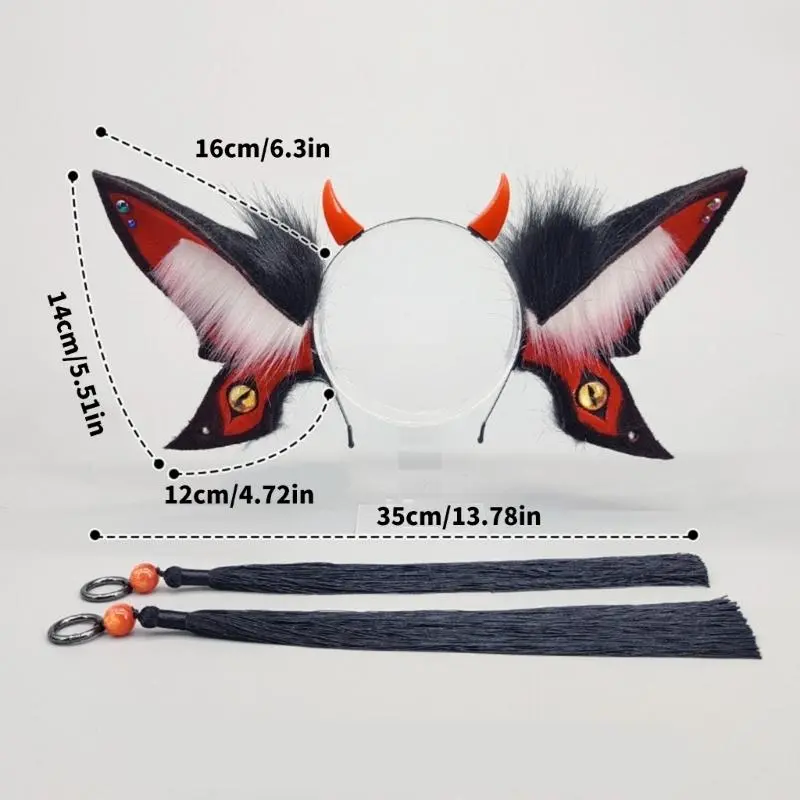 39BB Unique Animal Ear Headband Costume Theme Hairpieces for Anime and Cosplay