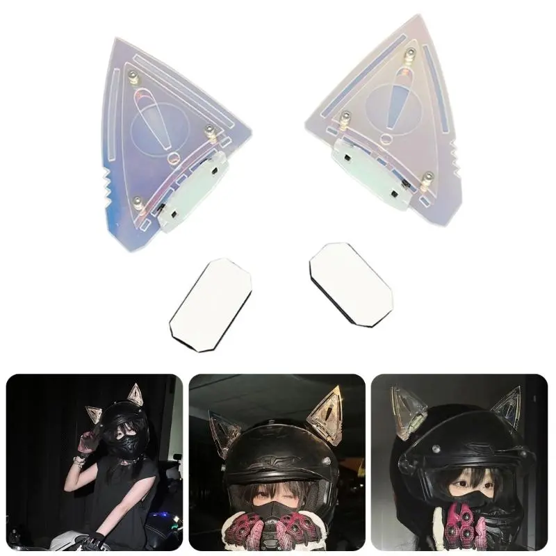652F Cats Ear Hairhoop for Women Girl Anime Techwear Headband Halloween Props Hairband Costume Headpiece Masquerades Headwear