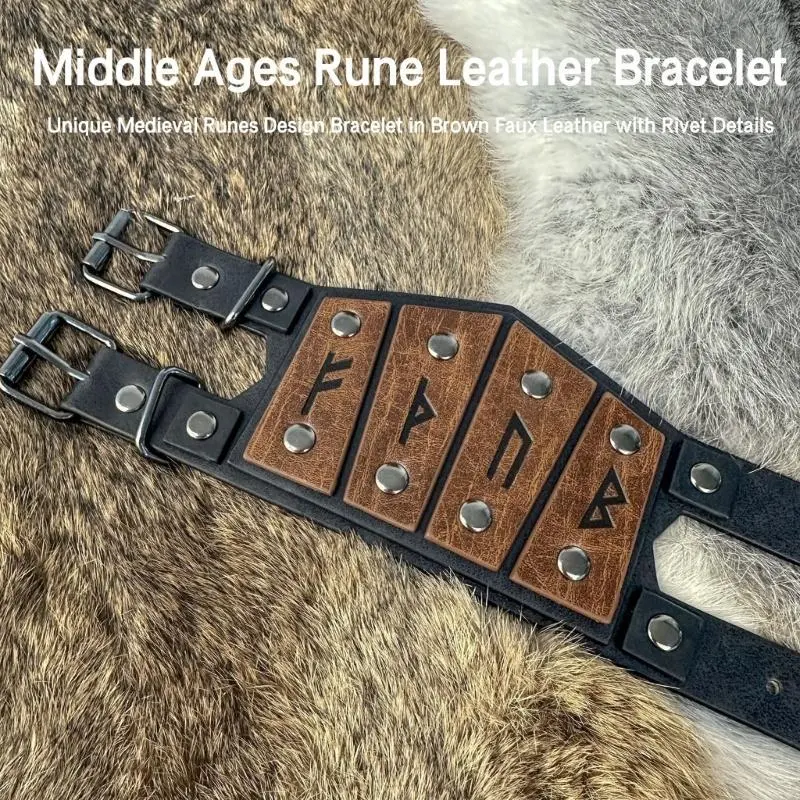 39BB Adjustable Knight Bracelet Halloween Role Play Pirate Wrist Arm Bracer for Male
