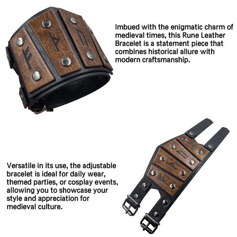 39BB Adjustable Knight Bracelet Halloween Role Play Pirate Wrist Arm Bracer for Male