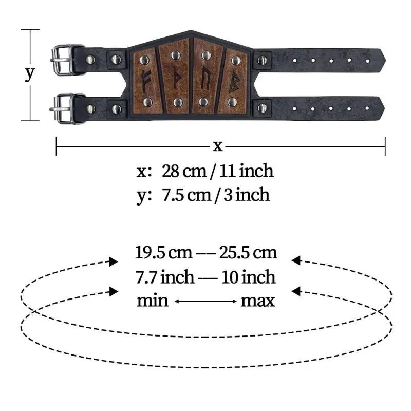 39BB Adjustable Knight Bracelet Halloween Role Play Pirate Wrist Arm Bracer for Male