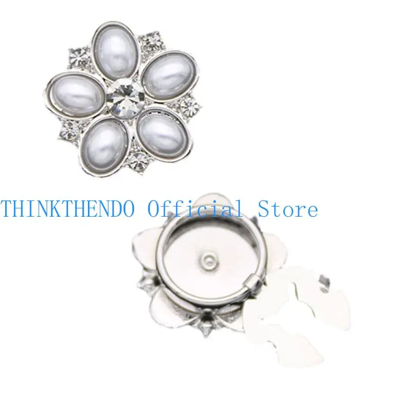 39BB Detachable Flower Cuff Button Cover Button Decoration Formal Shirt Accessories