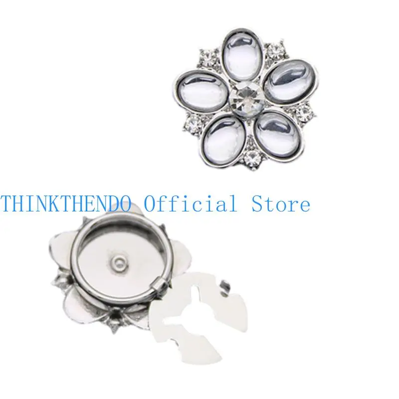 39BB Detachable Flower Cuff Button Cover Button Decoration Formal Shirt Accessories