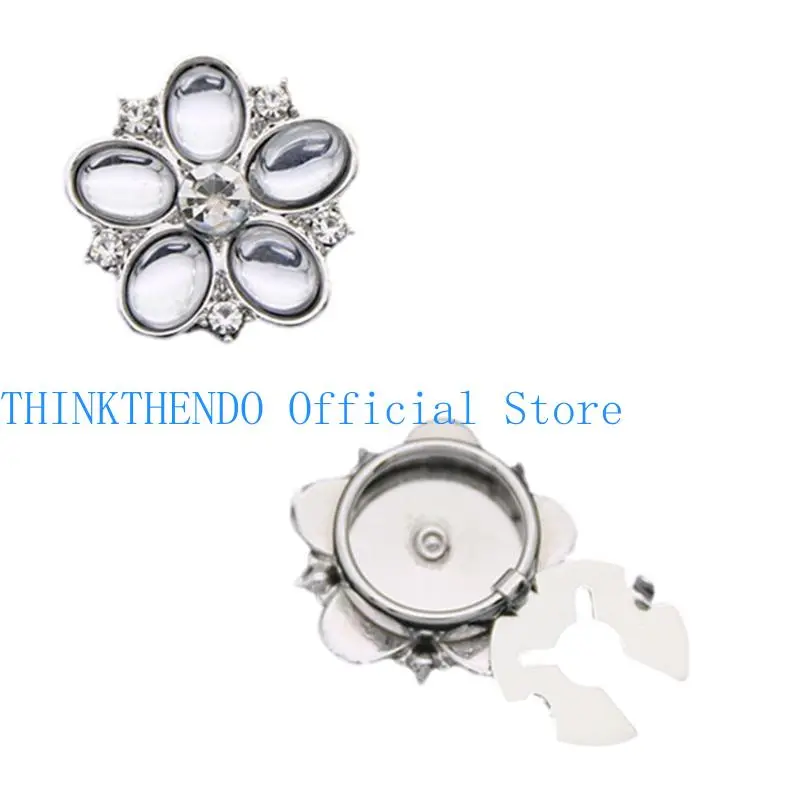 39BB Detachable Flower Cuff Button Cover Button Decoration Formal Shirt Accessories