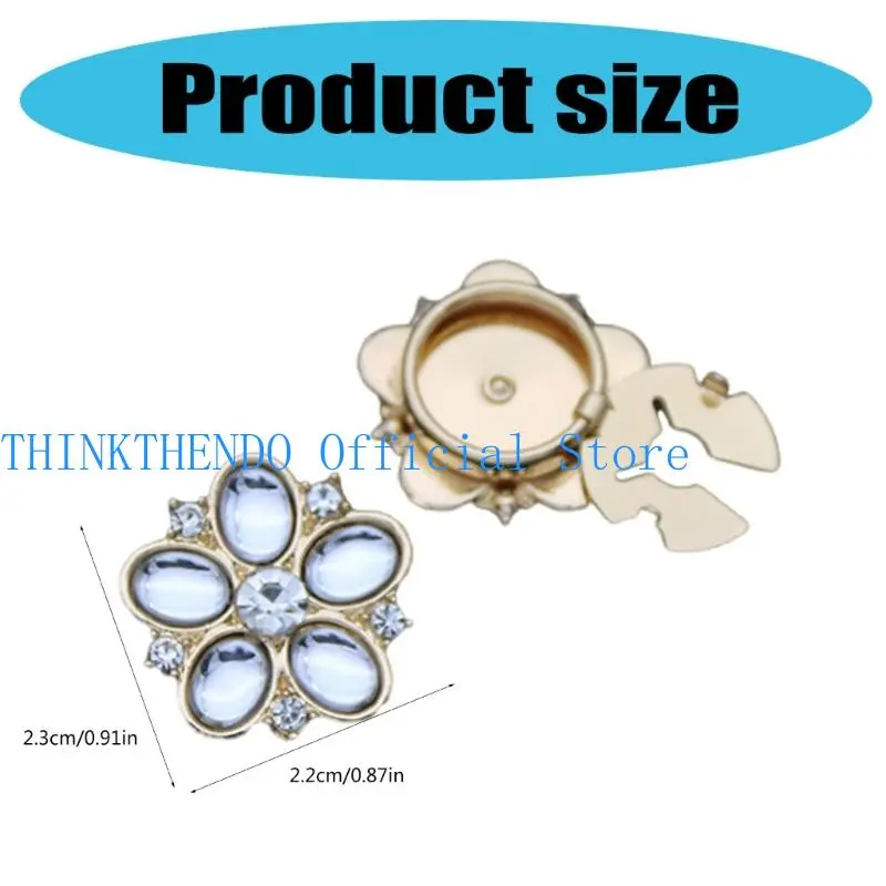 39BB Detachable Flower Cuff Button Cover Button Decoration Formal Shirt Accessories