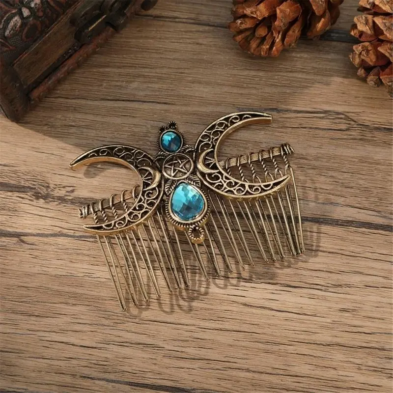 652F Alloys Hair Comb Wide Tooth Detangling Comb Durability Fashion Hair Ornament for Tangles Styling Experience